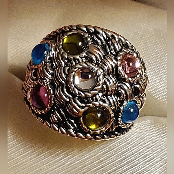 Multicolor gemstone ring size 5. - Picture 2 of 5
